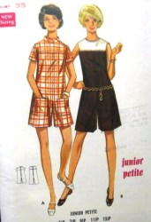 4805 1969 JR PETITE PANTDRESS LENGTHS PATTERN 13 35''B